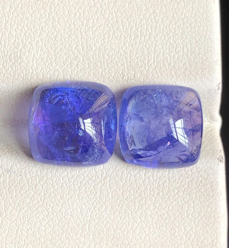 Paire coussin tanzanite - paire,