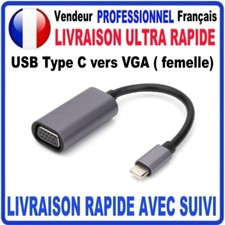 CÂBLE ADAPTATEUR USB TYPE-C VERS VGA POUR CONNECTER ECRAN / PROJECTEUR