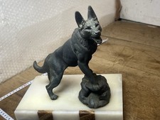 Sculpture Chien Loup Art Déco en régule patiné bronze- Ballesté 1930'