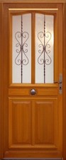 Porte D'entrée Bois Vitrée