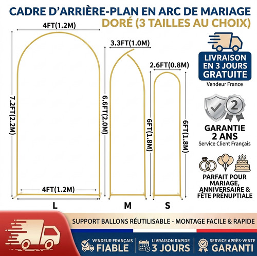 Arche mariage dore - arche,