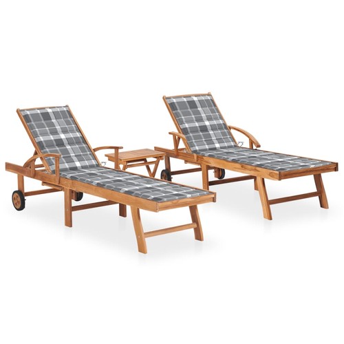 Lot chaises longues avec - 2,