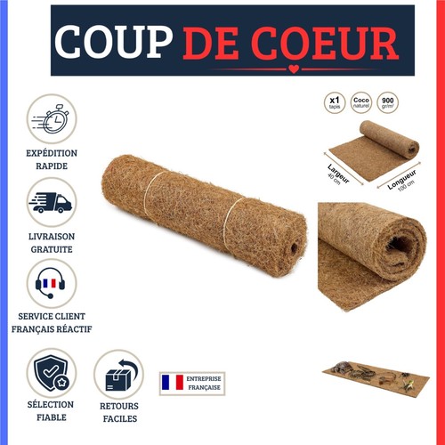 Tapis fibre coco 40x100 - fibre,