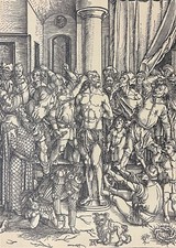Albrecht Durer 1471-15 La Flagellation du Christ Grande passion bois gravé  1900