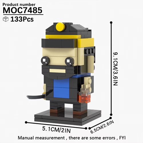 Brickheadz capitaine haddock - capitaine,