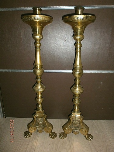 Paire ancien pique - d'ancien, cierges