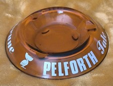 old advertising ashtray Pelforth brown/pale smoked glass pelican vintage