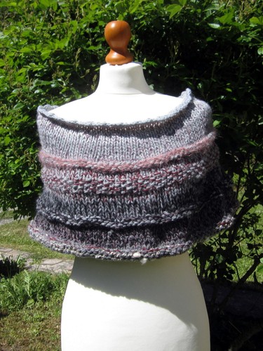 Snood tricoté main laine