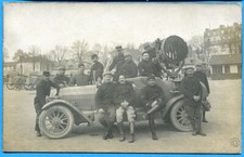 Old postcard photo: DCA projector on automobile / war 14-18