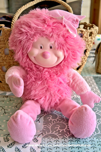 Ancienne peluche popi rose - ancienne,