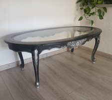 table basse verre vintage