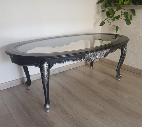 Table basse verre vintage - basse,