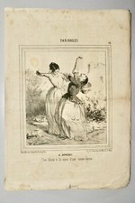 BEAUMONT EDOUARD DE (1821-1888)-ORIGINAL LITHO DU CHARIVARI-1850-FARIBOLES-N°72