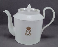 Sevres Officers Service Louis Philippe Monogram White & Gold Teapot Circa 1841