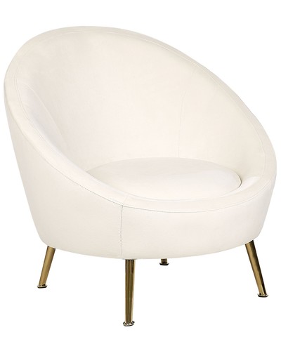 Fauteuil velours blanc - velours,