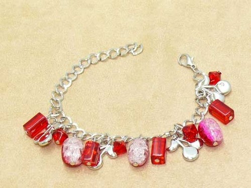 Bracelet argente perles - bracelet, en