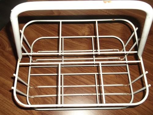 Ancien panier metal porte - panier,