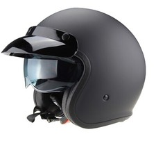 VIPER RS-V06 PLUS OPEN FACE JET SCOOTER MOTORCYCLE RETRO HELMET MOD MATT BLACK