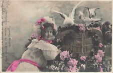 CP PRETTY LITTLE GIRL OPENING BIRD CAGE - FLOWERS