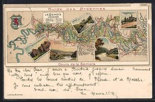 Bouillon Lithograph, Cours de la Semois, Chiny, Florenville, Conque Abbey 