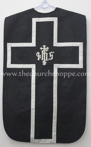 Chasuble romaine noire - romaine,
