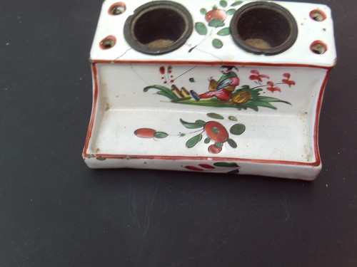 Encrier ancien decor - ,