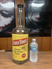 1970 Vintage 19'' Early Times Empty 1 Gallon Glass Bourbon Whiskey Bottle
