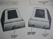 MASCO JMR INTERCOM PHOTOFACT