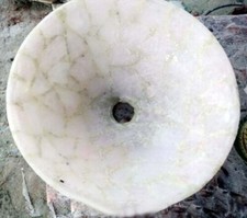 15 " Blanc Quartz Lavabo / Salle de Bain Évier Pierre Naturelle Handmade Travail