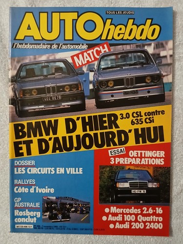 Auto hebdo 496 11 1985 - n°496, 7/11/1985