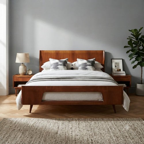 Lit double vintage plaqué - vintage,
