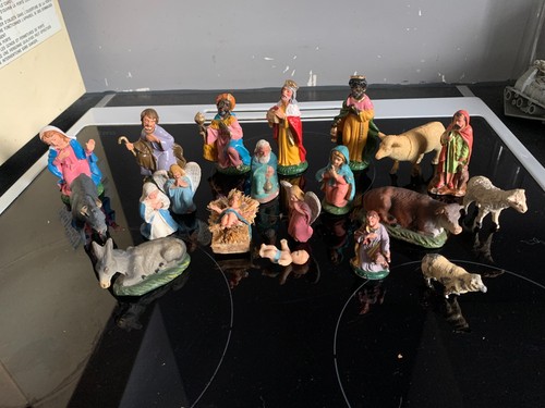 Lot santons anciens plâtre