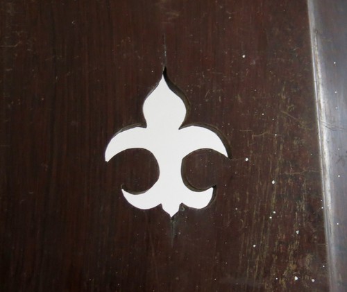 Fleur lys panneaux bois - fleur, de