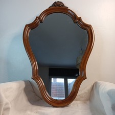Vintage Carved Wood Wall Mirror - Baroque - Retro Decoration