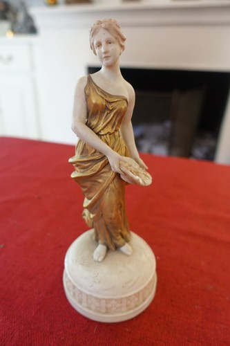 Statuette biscuit art nouveau - art,