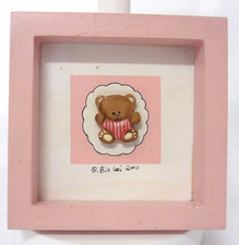 Petit tableau bois rose motif