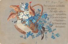 FANCY POSTCARD REPRESENTING FISH / APRIL 1 / SMALL FISH WILL BECOME GR