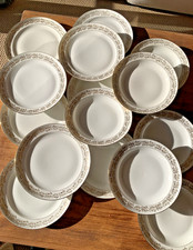 Service M & S – 15 assiettes anciennes dorées – Porcelaine de Berry Limoges