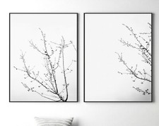 Set of 2 Tree Branches Abstract Wall Art Print. Great Minimalist Decor