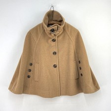 Coercion Wool Cape Womens 12 14 Tan Camel Brown Country Poncho Buckle Neck