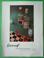 Vodka Smirnoff Cinzano Publicité 1 Page D'Origine 1959