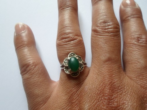 Bague argent massif fleur - bague, massif,