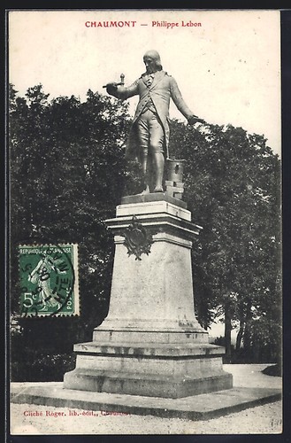 Cpa chaumont statue - cpa, chaumont,