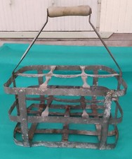 Ancien casier - porte bouteilles pour 6 bouteilles en acier galvanisé