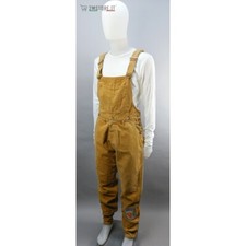 Salopette Jeans DEVERGO Patch Moutarde Bio Coton Made IN Italy Original Vintage