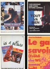 CINEMA POSTERS LOT of 4 CARDS Jean-Luc GODARD HERE AND ELSEWHERE EVERYTHING IS FINE...