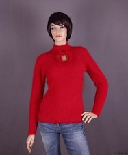 Pull femme Angora, couleur : rouge et taille : S, M ou L (au choix) 