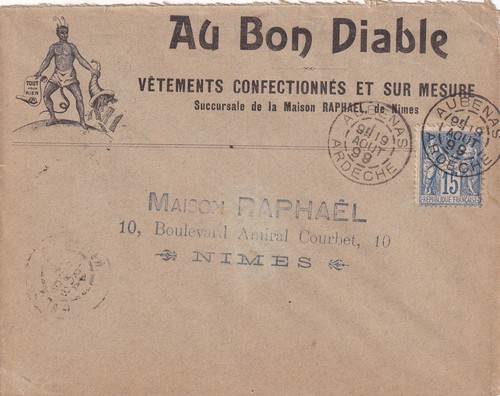 Enveloppe pub 1899 au bon - pub,