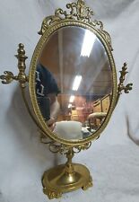 RARE Magnificent Solid Bronze Louis XVI Style Hairdresser Mirror 42cm