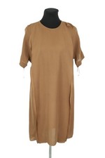 Robe en soie marron Stella